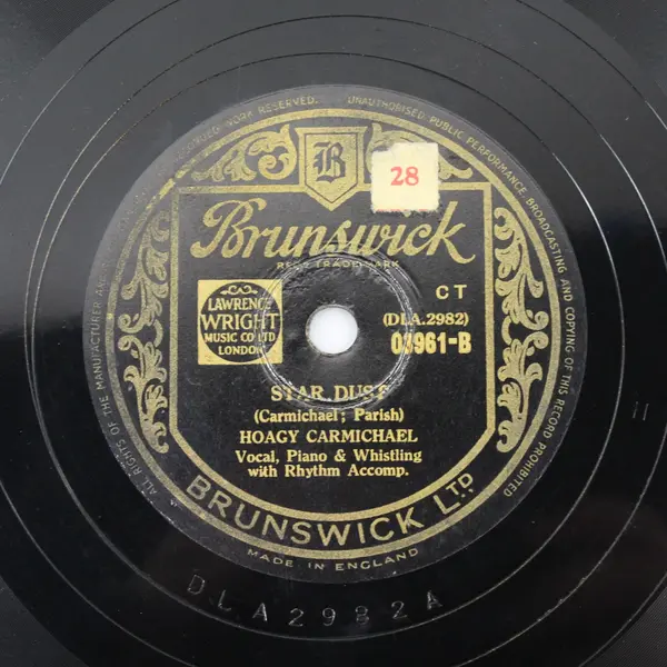 Hoagy Carmichael Star Dust/ Old Man Harlem 10" Shellac Record 