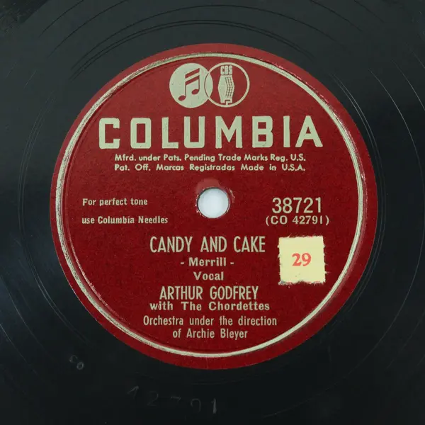 Columbia 38721 Arthur Godfrey Candy & Cake/Dear Old Girl 10" Shellac Record