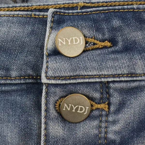NYDJ Briella Women's Size 12 Medium Blue Denim Cuffed Jean Shorts