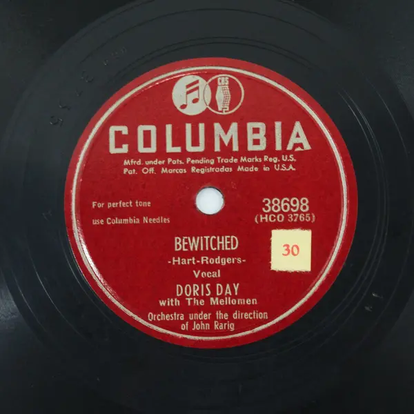 Doris Day Bewitched /Imagination Columbia 78 RPM Shellac Record 38698 (HCO 3765)