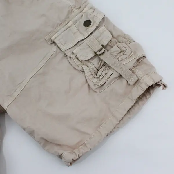 Four Steeds Womens Cargo Shorts Size 12 Beige Hiking Outdoor Multiple Pockets 