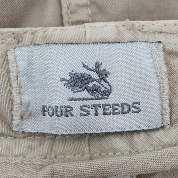 Four Steeds Womens Cargo Shorts Size 12 Beige Hiking Outdoor Multiple Pockets 