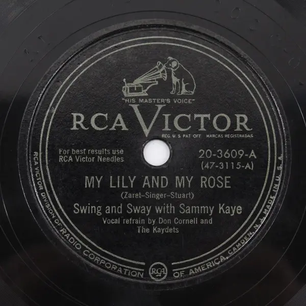 RCA Victor Sammy Kaye It Isn't Fair/My Lily & My Rose 10" 78RPM Shellac Record