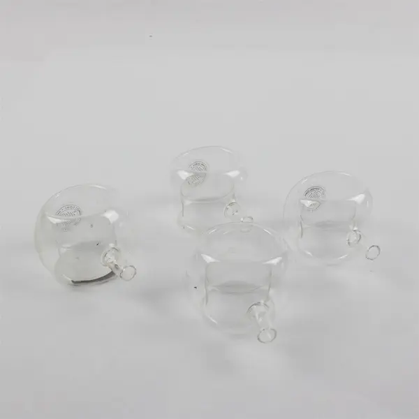 Two's Company Sitting Pretty 2232 Hand-Blown Glass Napkin Rings Set 4 Boxed