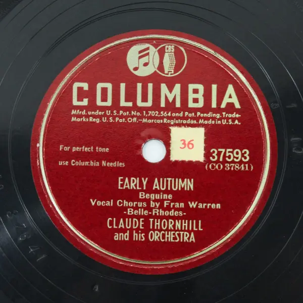 Claude Thornhill Columbia Early Autumn/Oh You Beautiful Doll 10" Shellac 78RPM