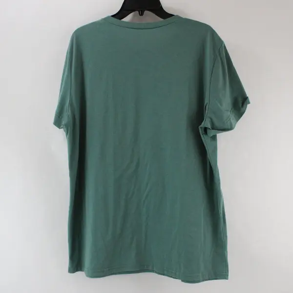 Green Short Sleeve Shirt With White Dandelion Graphic Womens Size X-Large 