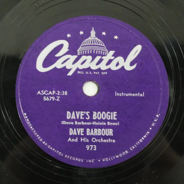 Dave Barbour & His Orchestra Capitol 973 78 RPM The Mambo/Dave's Boogie