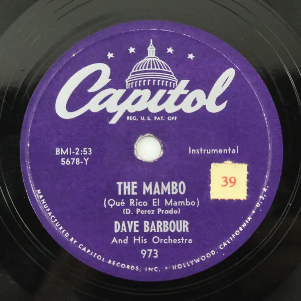 Dave Barbour & His Orchestra Capitol 973 78 RPM The Mambo/Dave's Boogie