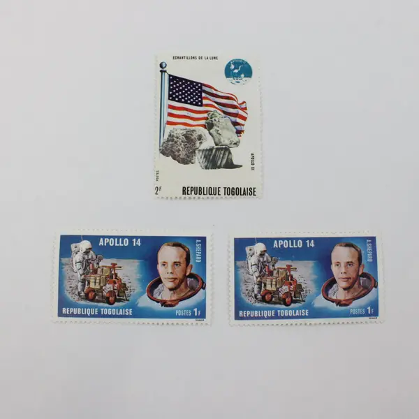 Lot Of 3 Togo 1970s NASA Apollo Stamps Mint Hinged