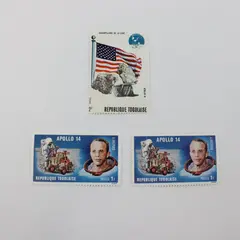 Lot Of 3 Togo 1970s NASA Apollo Stamps Mint Hinged