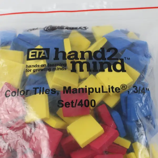 hand2mind Color Tiles Manipulative Set 3/4 Inch Math Learning