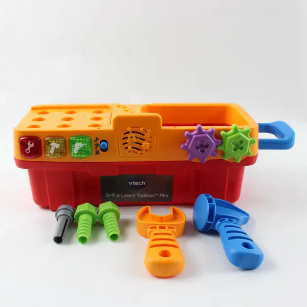 VTech 80-178200 Drill & Learn Toolbox Interactive Toy Used Incomplete
