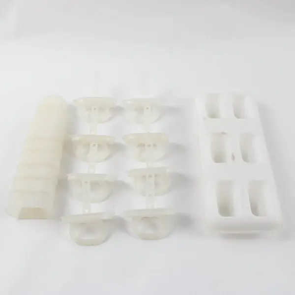 Vintage Tupperware Ice Tups Popsicle Mold Set White Bases Handles Set of 6