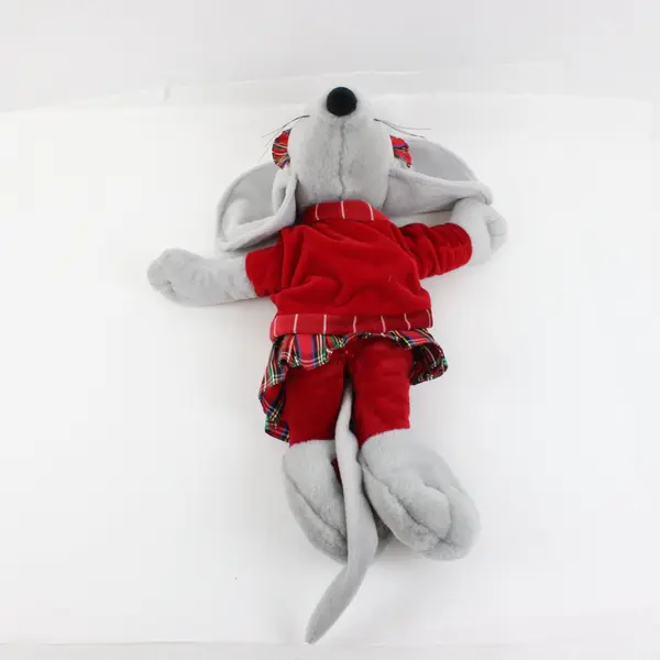 Commonwealth 1990 Holiday Mouse Plush Stuffed Animal Working Music Extra Sweater