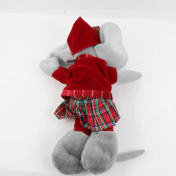 Commonwealth 1990 Holiday Mouse Plush Stuffed Animal Working Music Extra Sweater