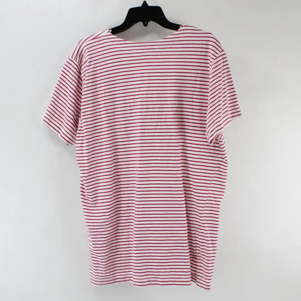 Elisabeth by Liz Claiborne Women's Pink White Striped T-Shirt 2XL