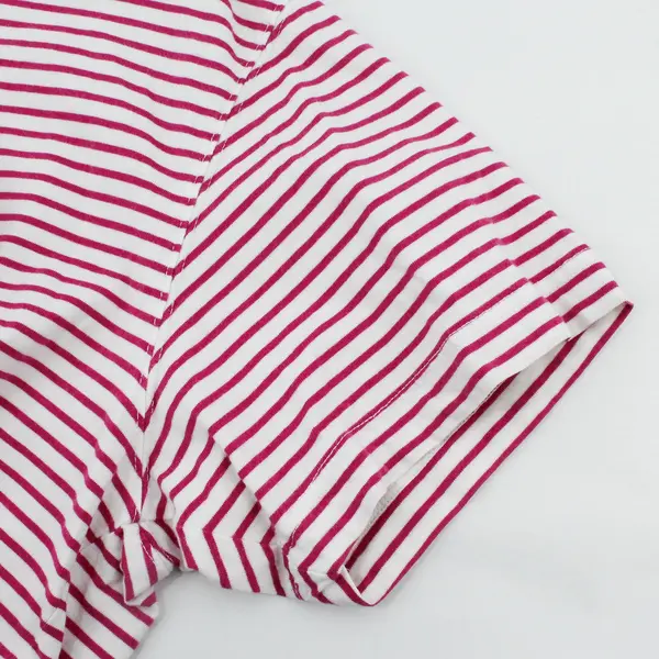 Elisabeth by Liz Claiborne Women's Pink White Striped T-Shirt 2XL