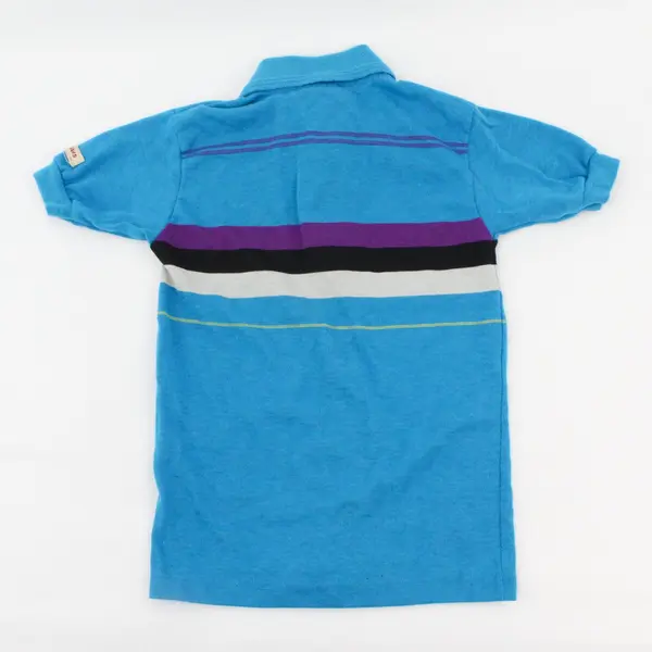 Boys Size 5 Multicolor Striped Cheetah Polo Shirt FLAWED