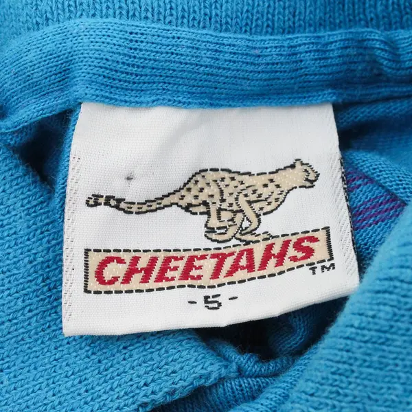 Boys Size 5 Multicolor Striped Cheetah Polo Shirt FLAWED