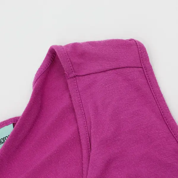 Sara Morgan Women's Fuchsia Tiered Sleeveless Tank Top 2XL