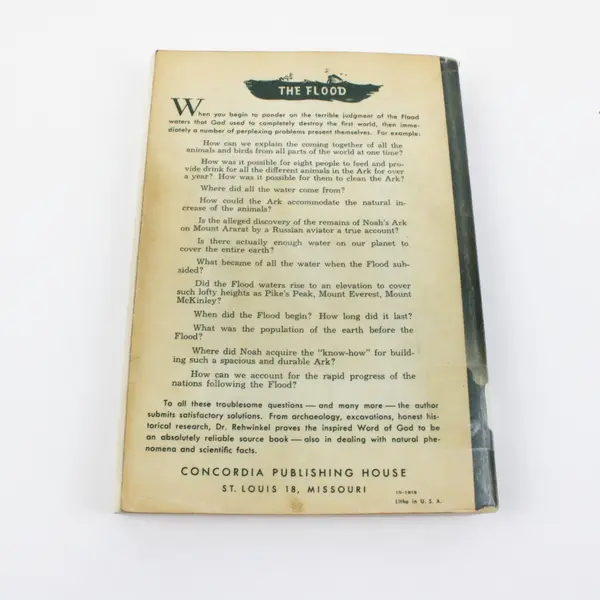 The Flood Alfred M. Rehwinkel 1957 Paperback Book