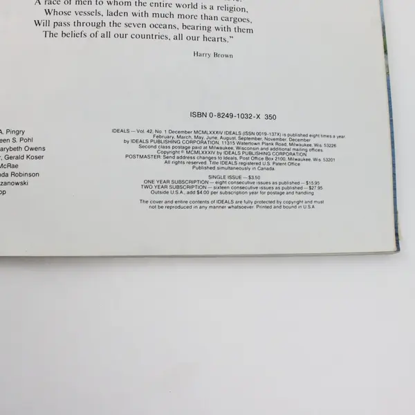 Ideals Liberty Poetry Booklet 