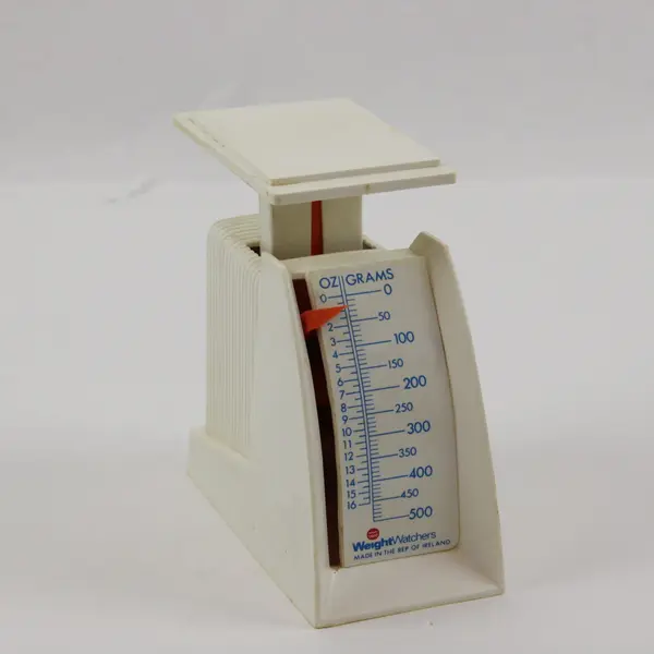 Weight Watchers Vintage Mechanical Dietetic Kitchen Scale White Food Portion