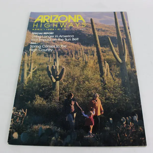 Lot of 4 Arizona Highways Travel Magazines Mar 1980 Dec 1984 Sep 1985 Apr 1986