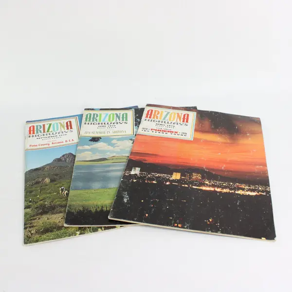 Lot of 3 Arizona Highways Magazines Apr Jun Sep 1970 Acceptable Condition