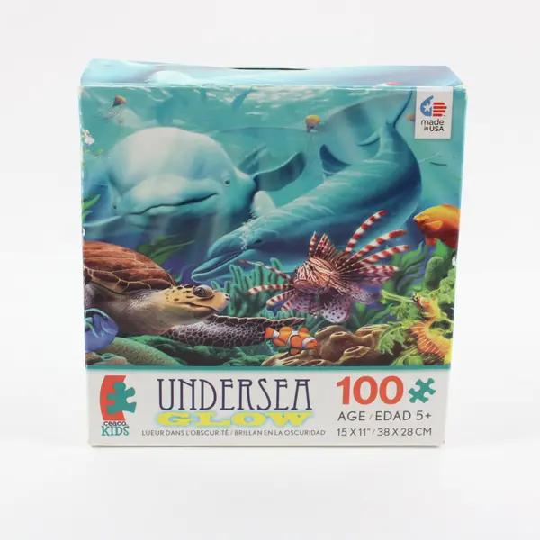 Ceaco Undersea Glow-in-the-Dark Jigsaw Puzzle 100pc Age 5+ MPN 050916-21081-A