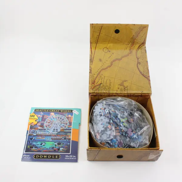Dowdle Seattle Great Wheel 500 Piece Jigsaw Puzzle  Opened Box