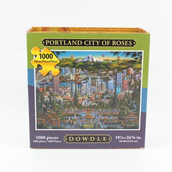 Eric Dowdle Portland City of Roses 1000 Piece Jigsaw Puzzle 19.25x26.625