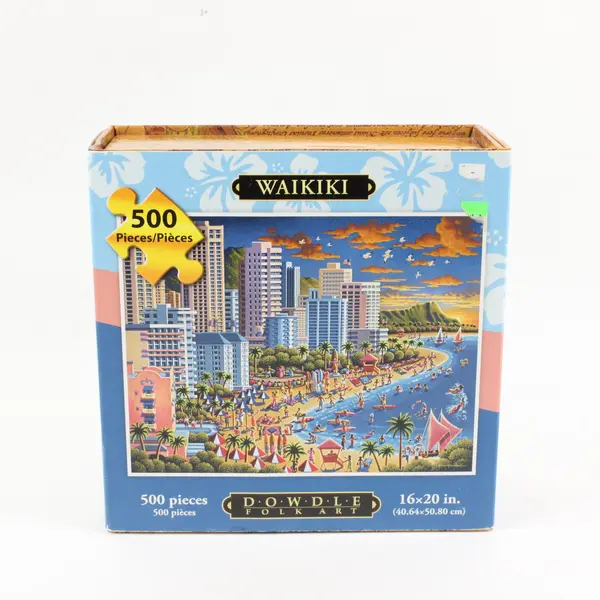 Eric Dowdle Waikiki Hawaii 500 Piece Jigsaw Puzzle Honolulu Beach Cityscape