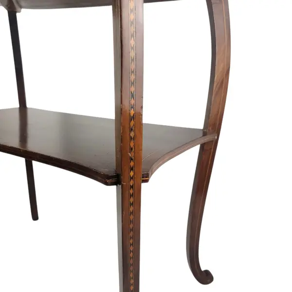 Vintage Mahogany Tray Table Removable Glass Brass Handles - Local Pickup Only