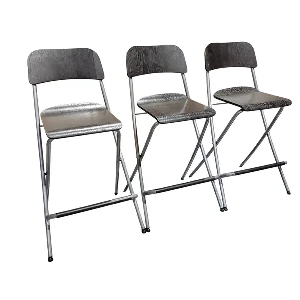 IKEA FRANKLIN Folding Bar Stools Set of 3 Brown 401.992.11 - Local Pickup Only