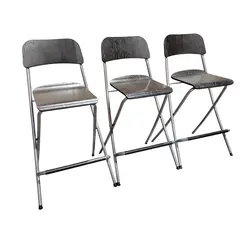 IKEA FRANKLIN Folding Bar Stools Set of 3 Brown 401.992.11 - Local Pickup Only