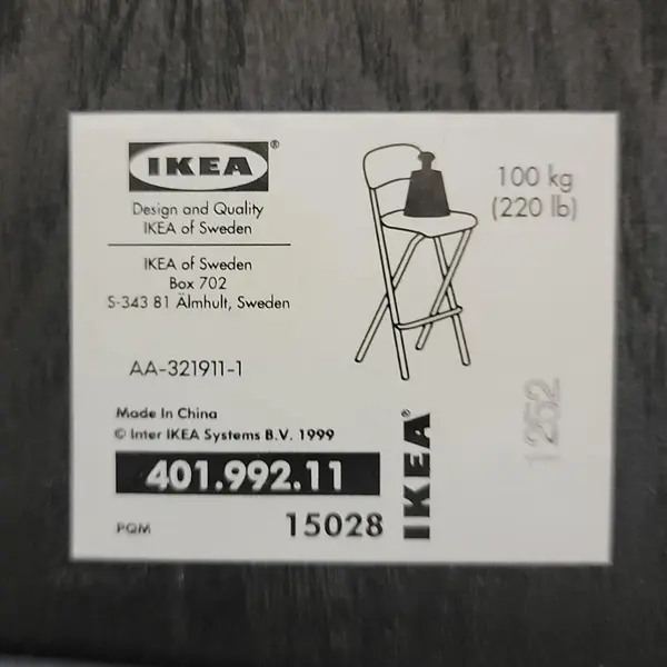 IKEA FRANKLIN Folding Bar Stools Set of 3 Brown 401.992.11 - Local Pickup Only
