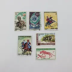 Lot Of 6 Dahomey 1963-1970 Stamps Used