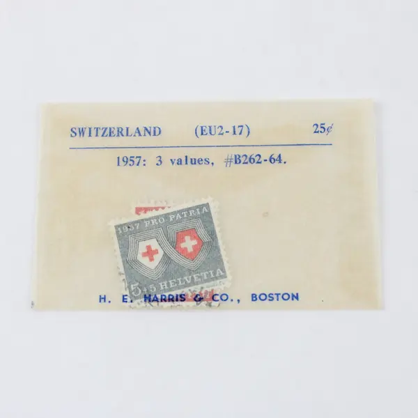 Lot Of 3 Switzerland 1957 Red Cross Stamps SC #B262-64 Used