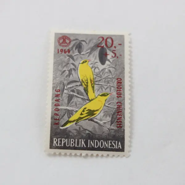 Lot Of 5 Indonesia 1964 Bird Charity Stamps Mint Hinged OG