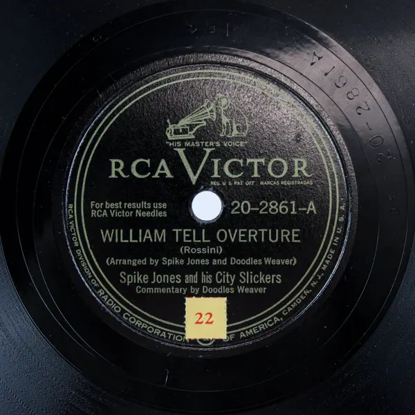 RCA Victor Spike Jones William Tell Overture/Man on Flying Trapeze Shellac 78RPM