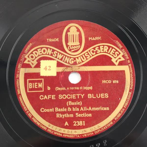 Count Basie Odeon HCO880/878 St Louis Blues/Cafe Society Blues 10in Shellac 78