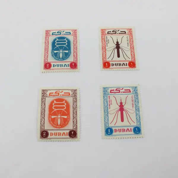 Lot Of 4 Dubai 1963 Malaria Eradication Stamps SC #23-26 Mint Hinged
