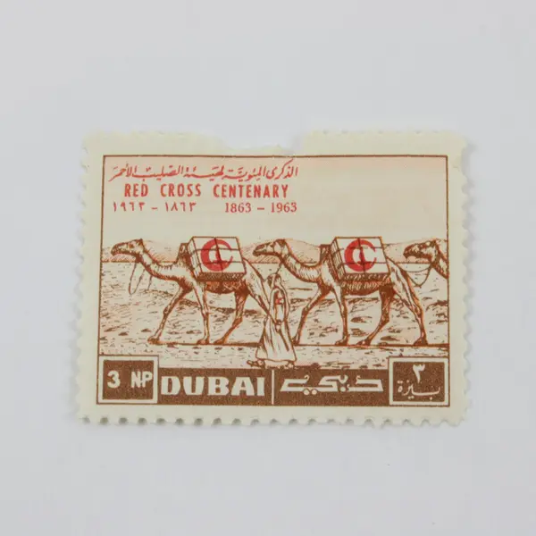 Lot Of 4 Dubai 1963 Red Cross Centenary Stamps SC #18-21 Mint Hinged