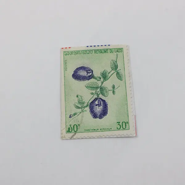 Lot Of 5 Laos 1958-1974 Stamps Used On Paper