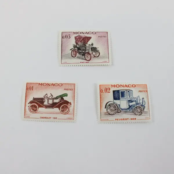 Set Of 3 Monaco 1962 Automobiles Stamps SC #485-87 Mint Never Hinged OG