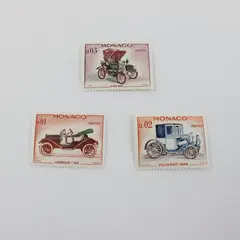 Set Of 3 Monaco 1962 Automobiles Stamps SC #485-87 Mint Never Hinged OG