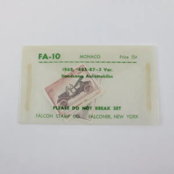 Set Of 3 Monaco 1962 Automobiles Stamps SC #485-87 Mint Never Hinged OG