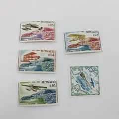Set Of 5 Monaco 1964 Airplane Rally Stamps SC #565-9 MNH