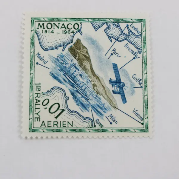Set Of 5 Monaco 1964 Airplane Rally Stamps SC #565-9 MNH